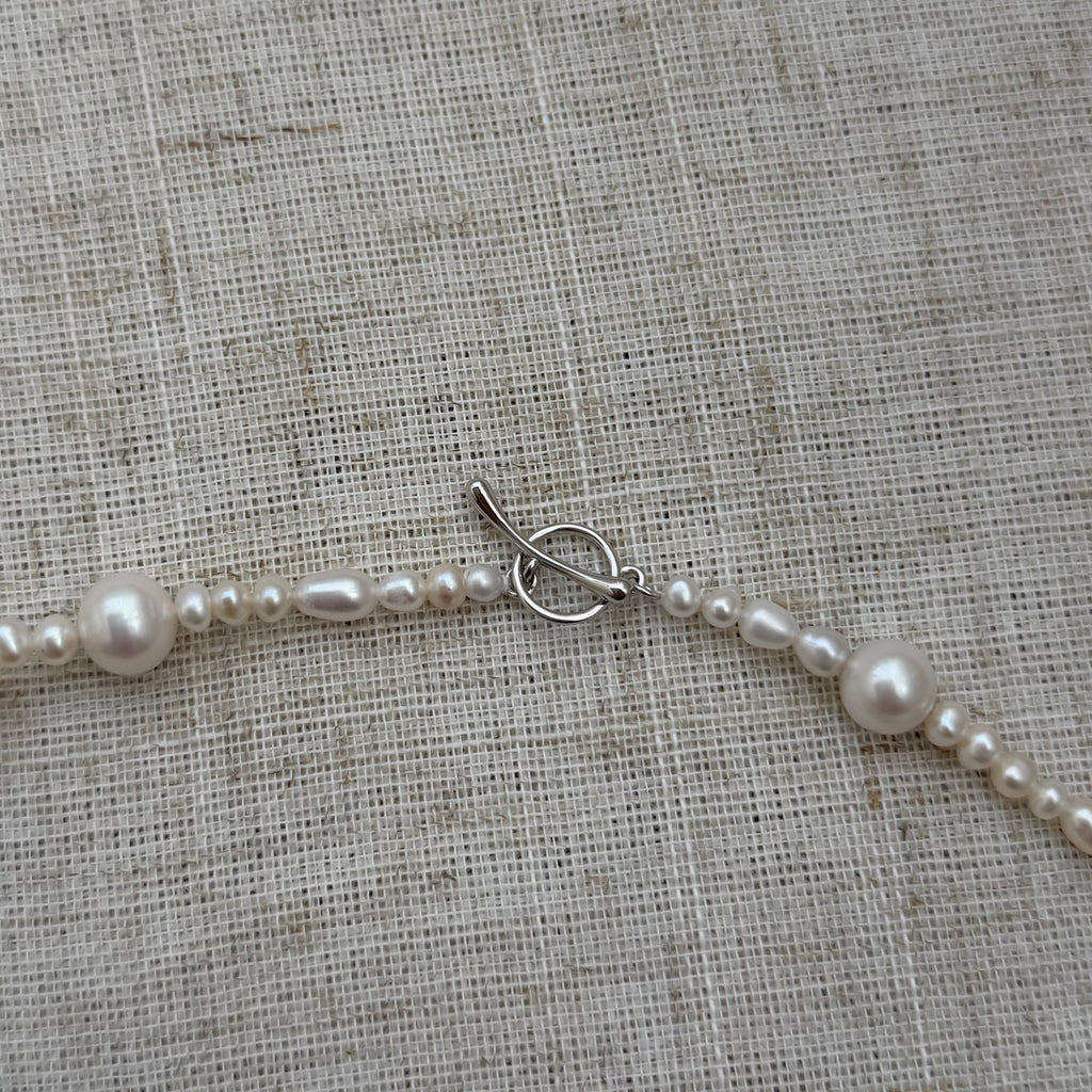 Organic Pearl Toggle Necklace