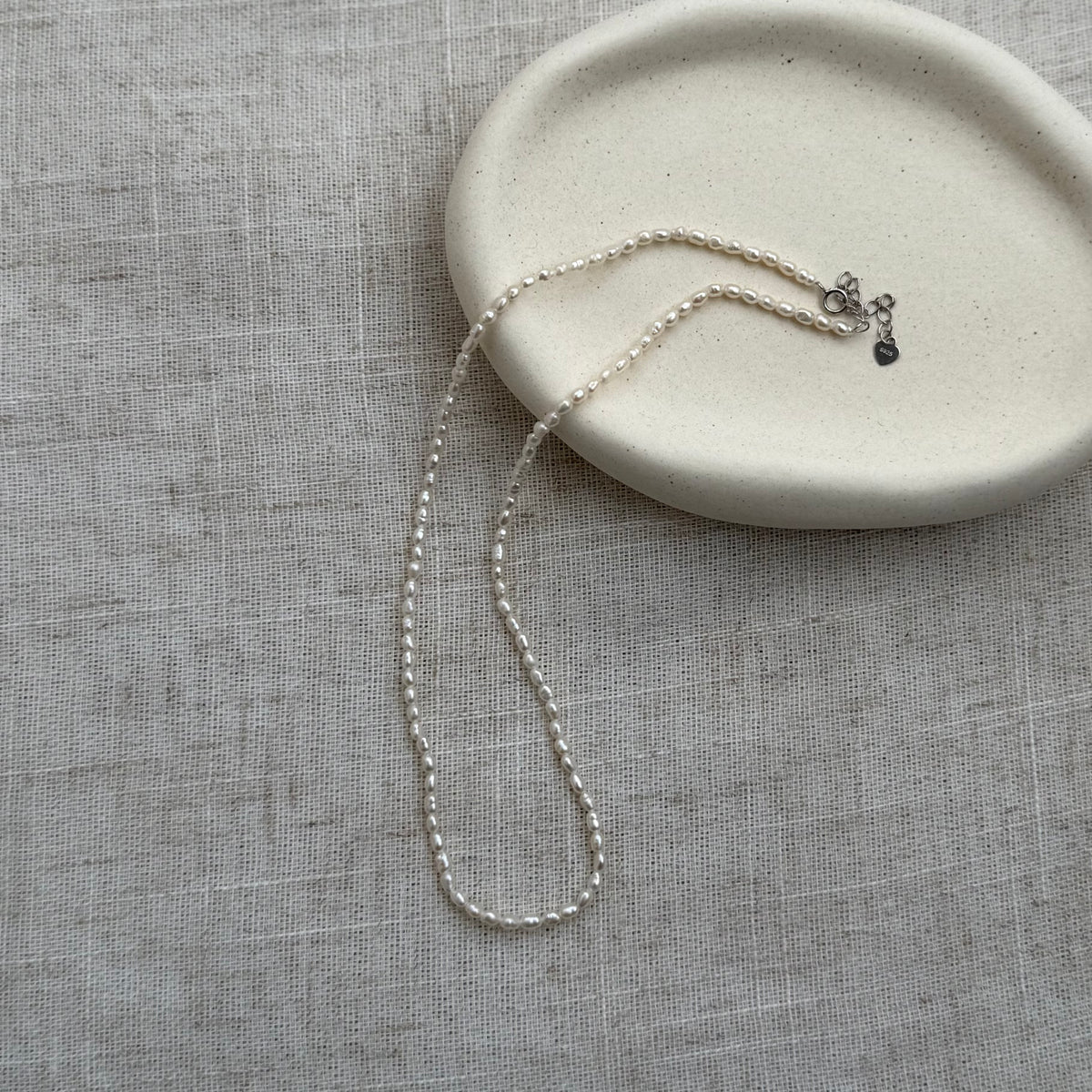 Dainty Rice Pearl Necklace