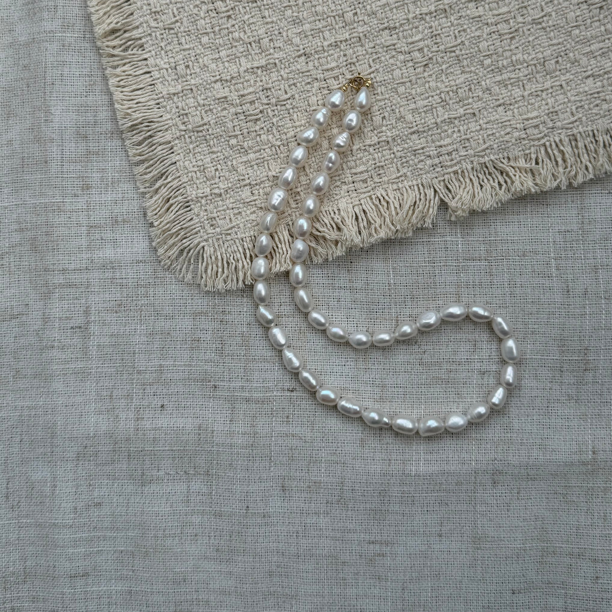 Oval Freshwater Pearl Necklace