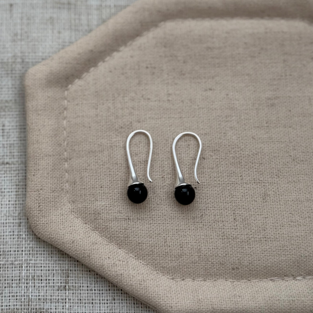 Black Onyx Drop Earrings