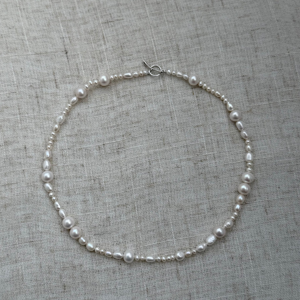 Organic Pearl Toggle Necklace