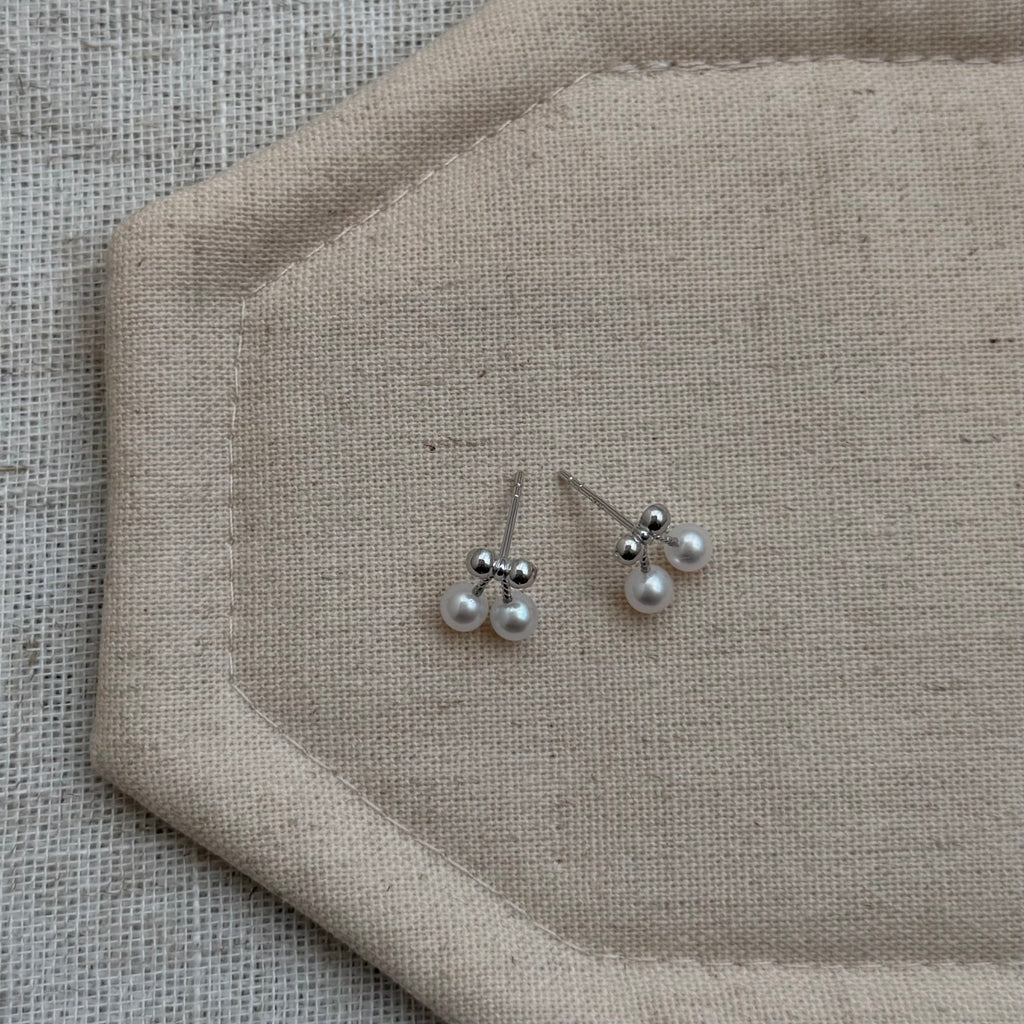Petite Cherry Pearl Studs