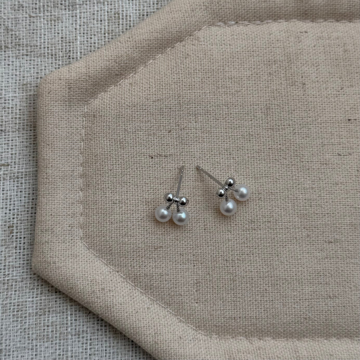 Petite Cherry Pearl Studs
