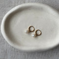 Pearl Huggie Earrings