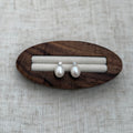 Oval Freshwater Pearl & Cubic Zirconia Earrings