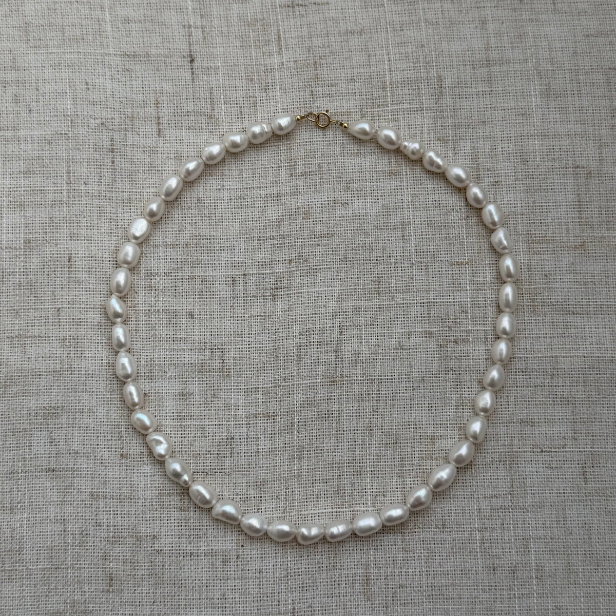 Oval Freshwater Pearl Necklace