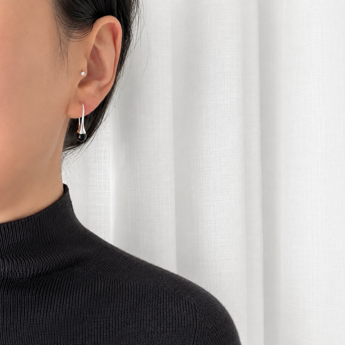 Black Onyx Drop Earrings