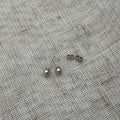 Silver-Blue Japanese Akoya Pearl Stud Earrings